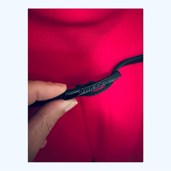 BLACK HALO | $435 Jackie O Asymmetric Half-Sleeve Belted Jumpsuit, Size 6 - Picture 7 of 13